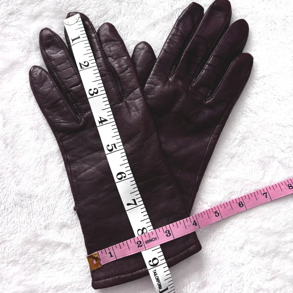 FOWNES Vintage Thinsulate Brown Leather Gloves--6.5